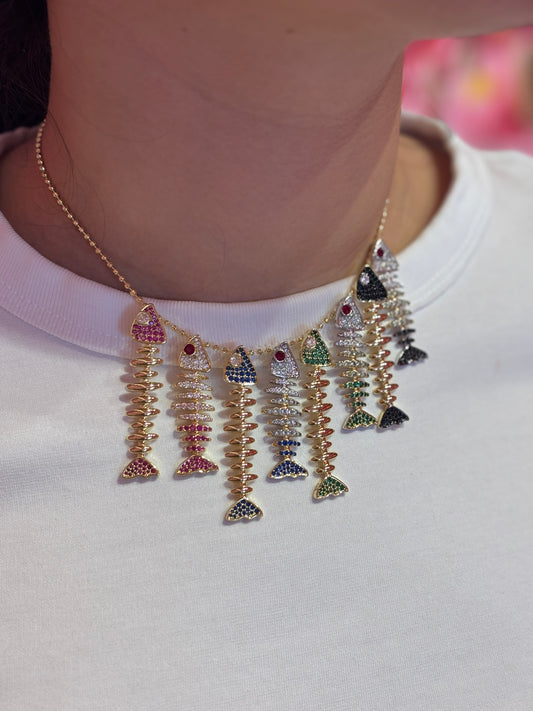 Long Fishbone Charm