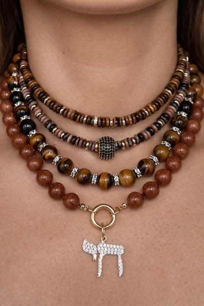 Mocha Push Clasp Necklace