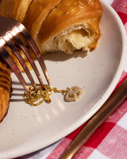 Collar de pretzel - Vermeil