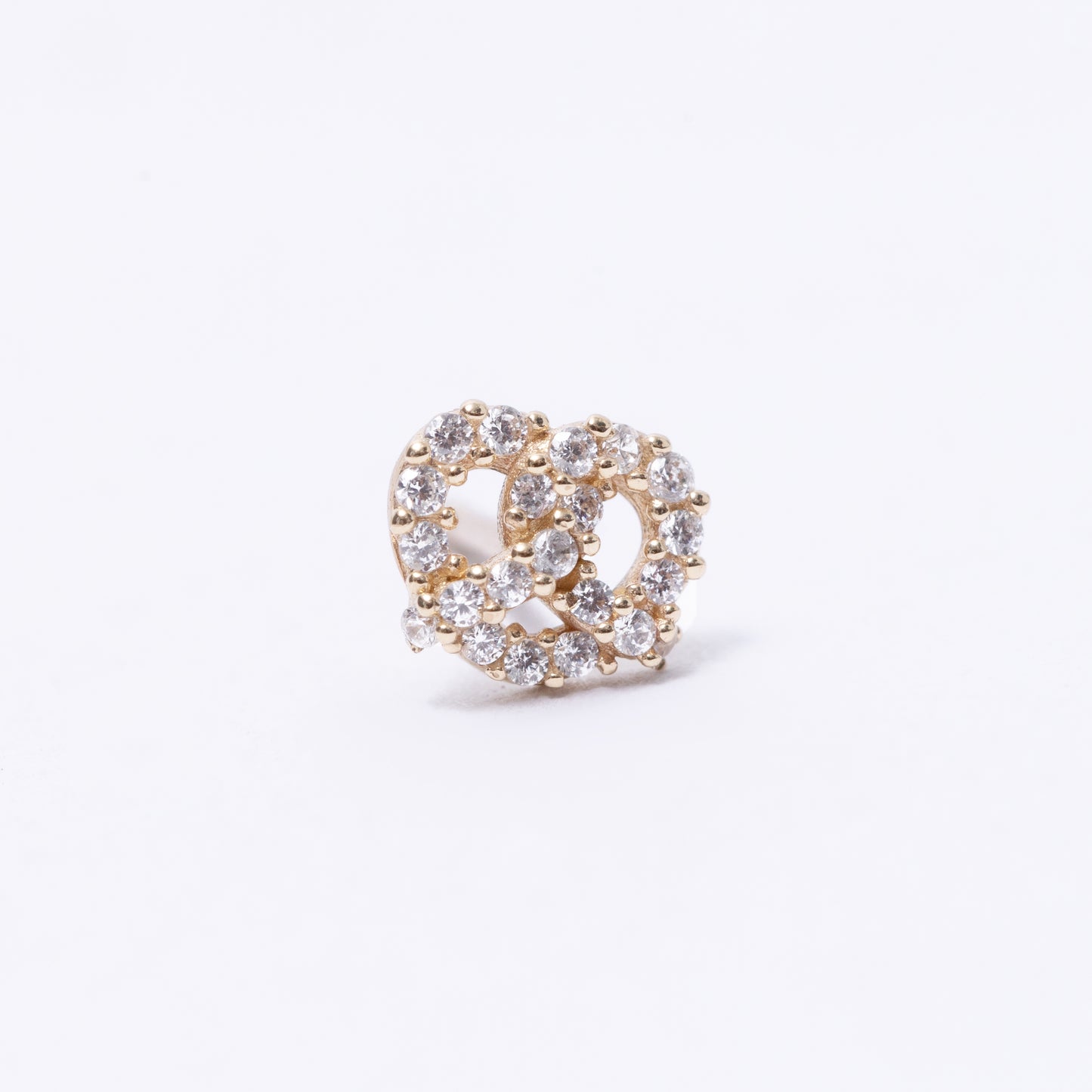 14k Gold - Pretzel Mini Studs