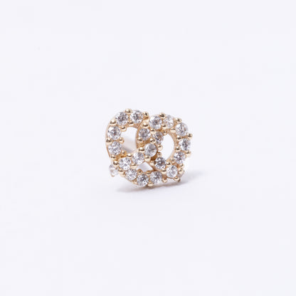 14k Gold - Pretzel Mini Studs