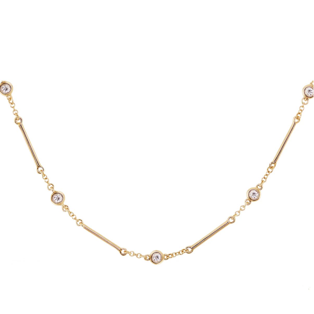 SBJ Strand & Bar Chain Necklace