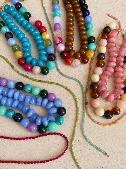 Pebble Beaded Necklaces
