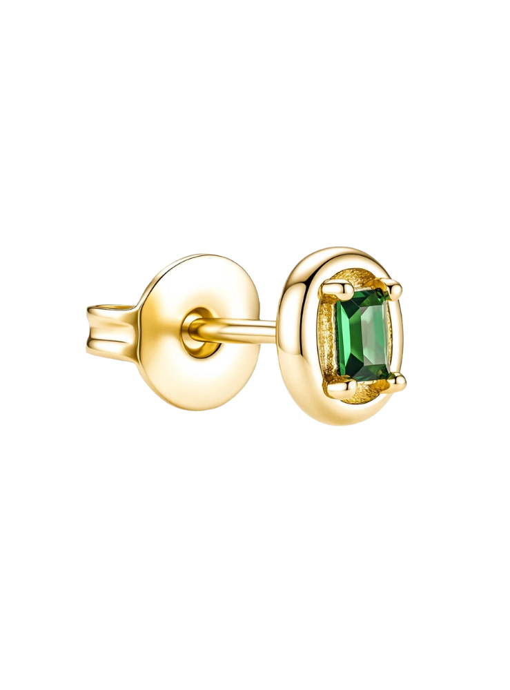 Oval Bezel Mini Studs