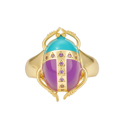 Anillo Enamel de Escarabajo