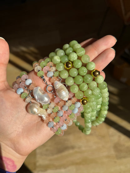 Cotton Candy Pearl Necklace