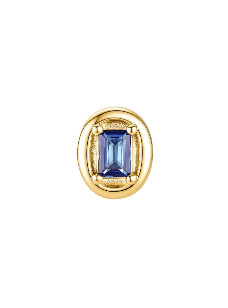 Oval Bezel Mini Studs