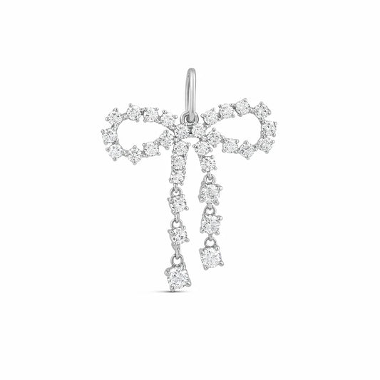 Cz Bow Drop Charm