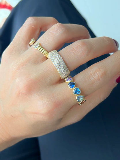 Rainbow Heart Jumbo Ring
