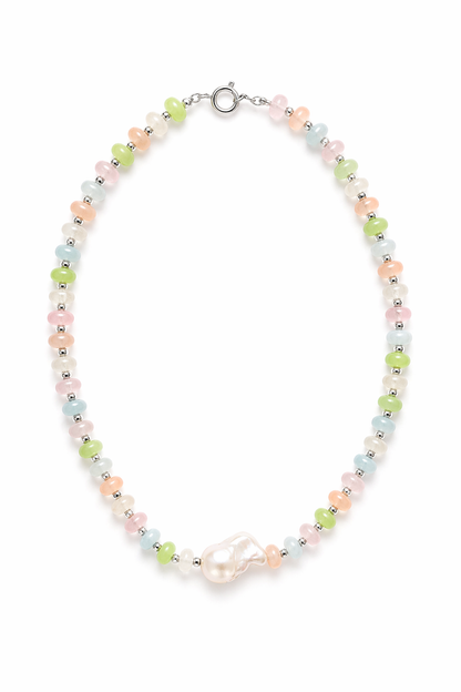 Cotton Candy Pearl Necklace