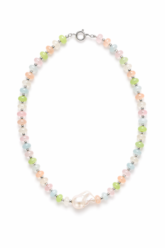 Cotton Candy Pearl Necklace