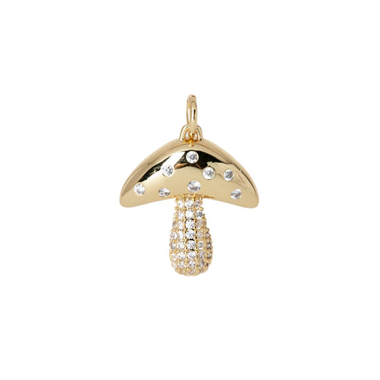 Golden Wonderland Mushroom Charm