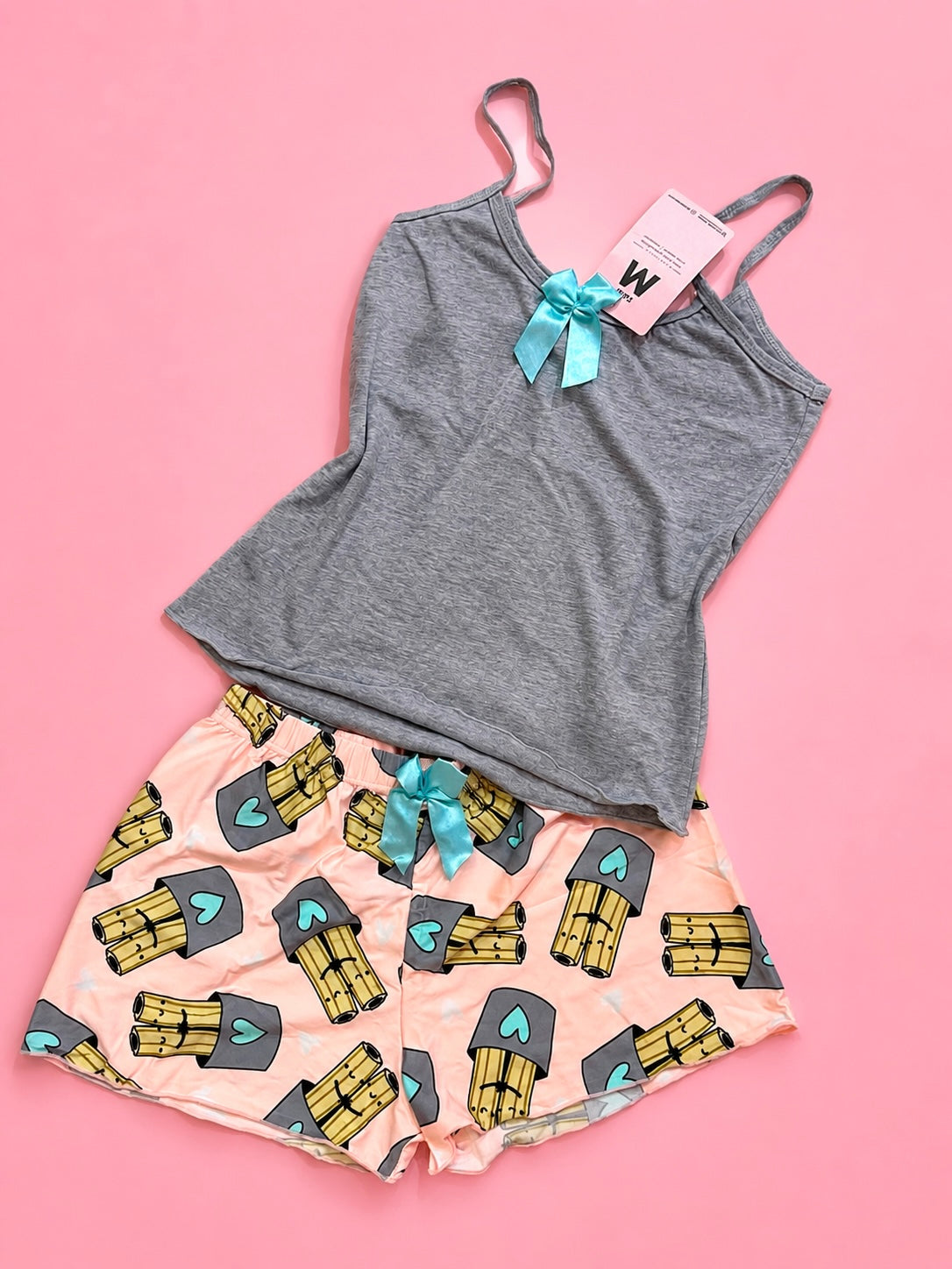 Conjunto de short y tirantes Churritos Love