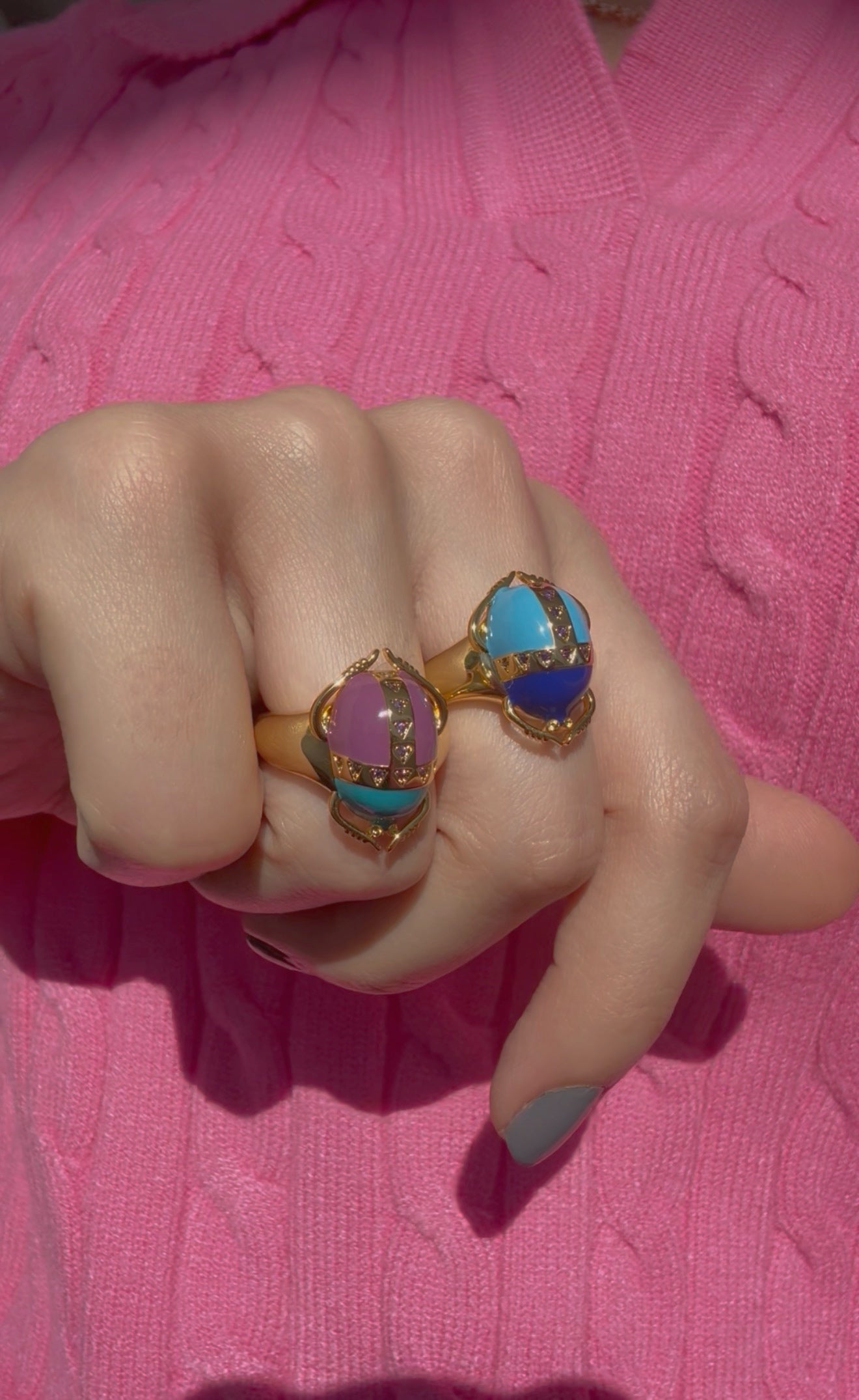 Anillo Enamel de Escarabajo
