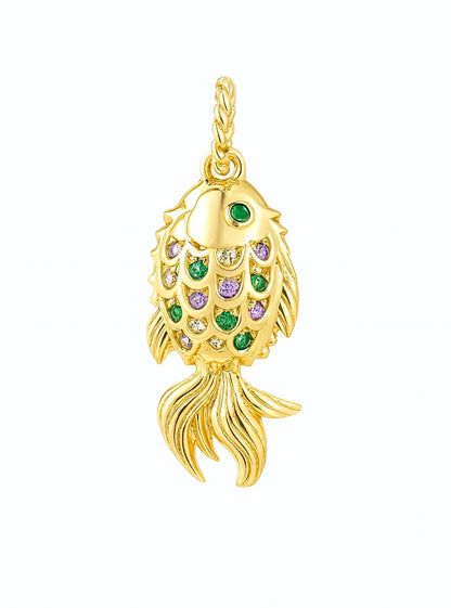 Charm de pez dorado