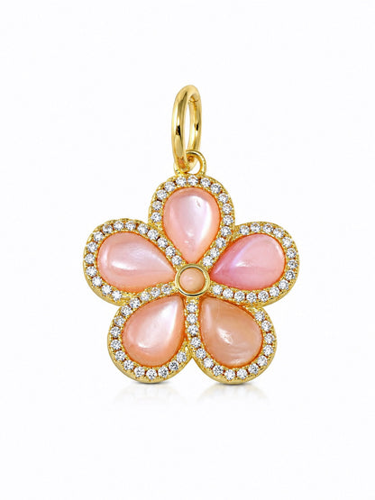 Charm de flor en Piedra Natural