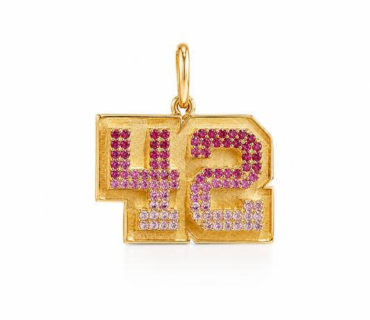 Collar “My Boyfriend’s Number” en oro 14k con efecto ombré