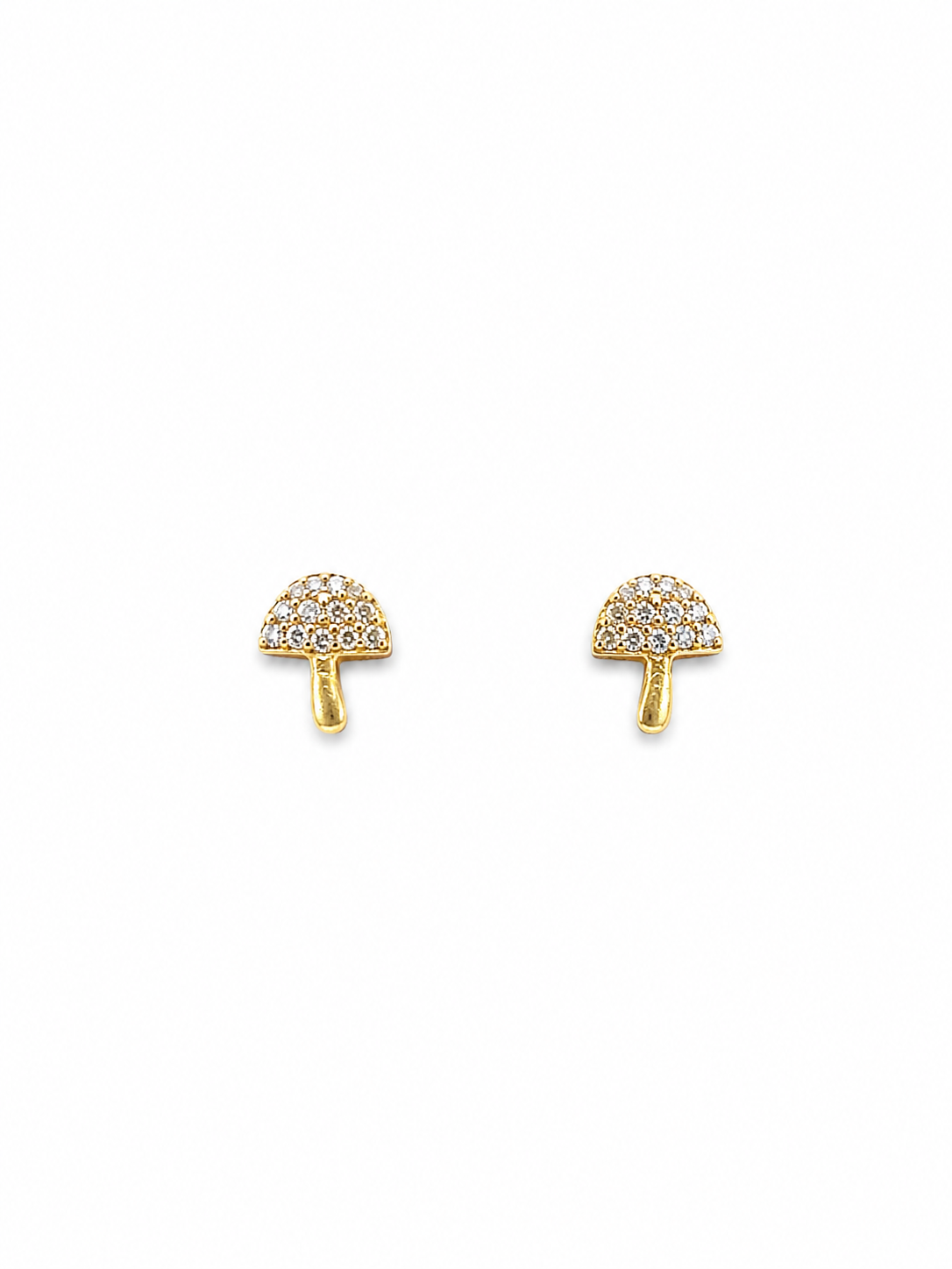 Clear Cute Mushroom Mini Studs