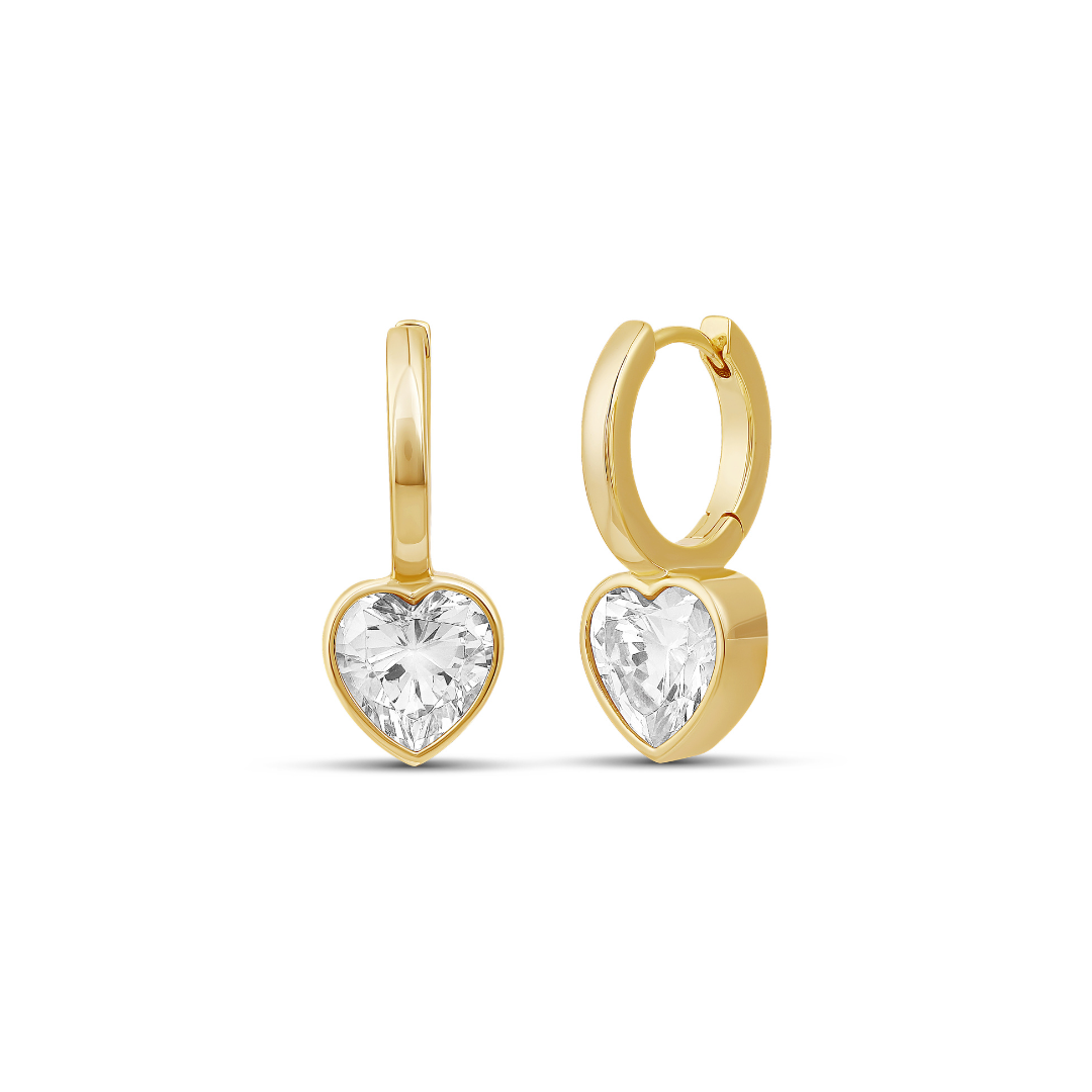 Huggies con cúpula de piedra de circonita cúbica