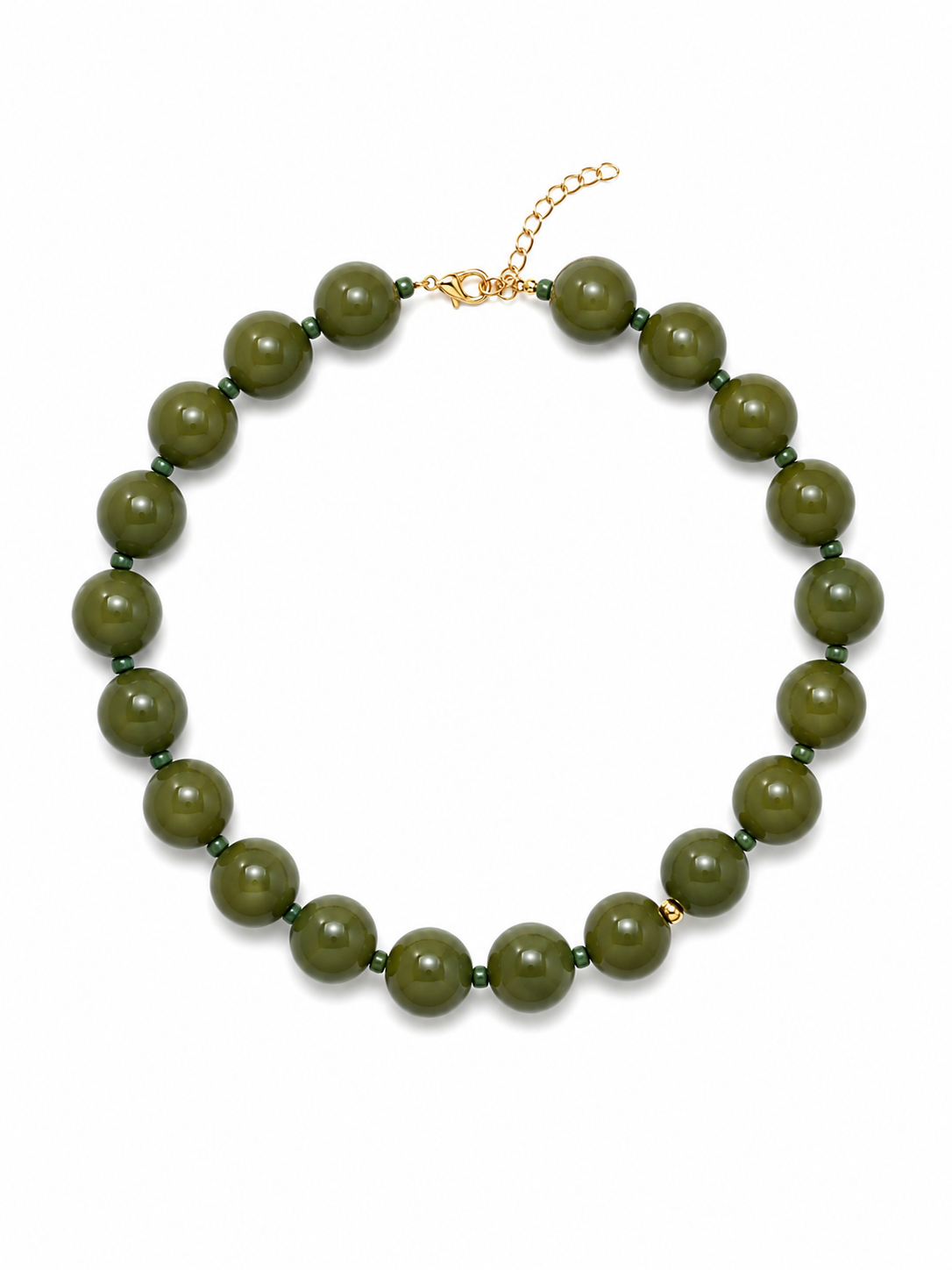 Olive Beaded Necklace 🫒