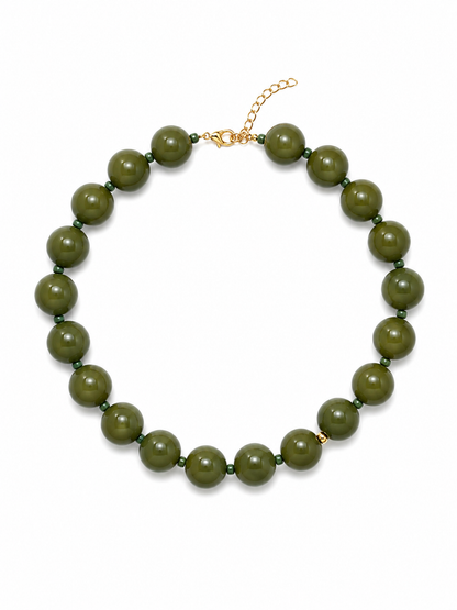 Olive Beaded Necklace 🫒