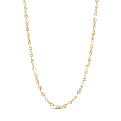 Bone Bezel Link Necklace