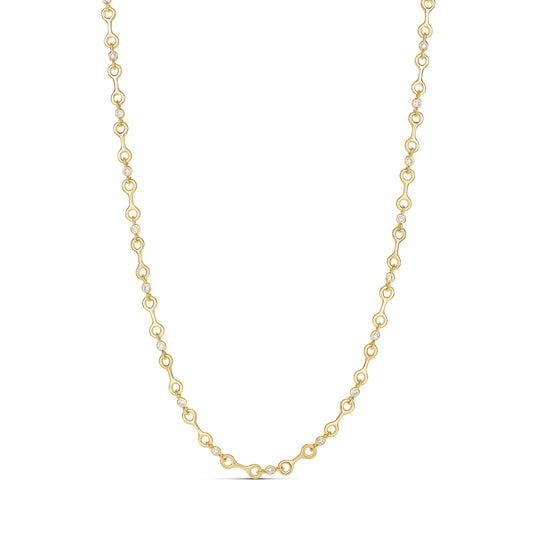 Bone Bezel Link Necklace