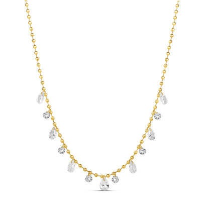 Sparkling Dangle Briolette Necklace