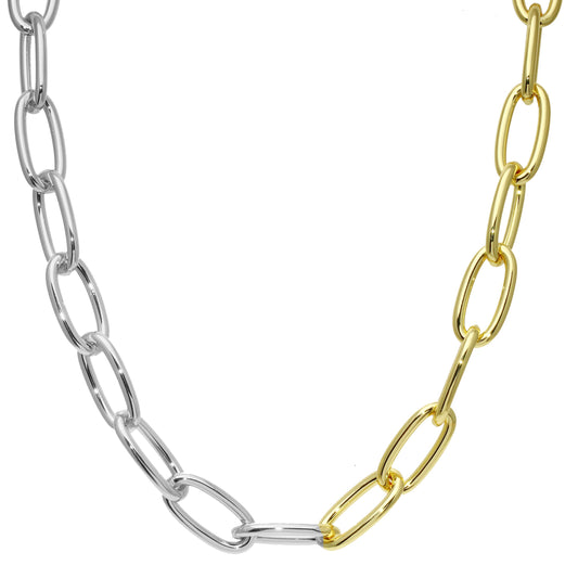 Two Tone Chunky Link Round Chain