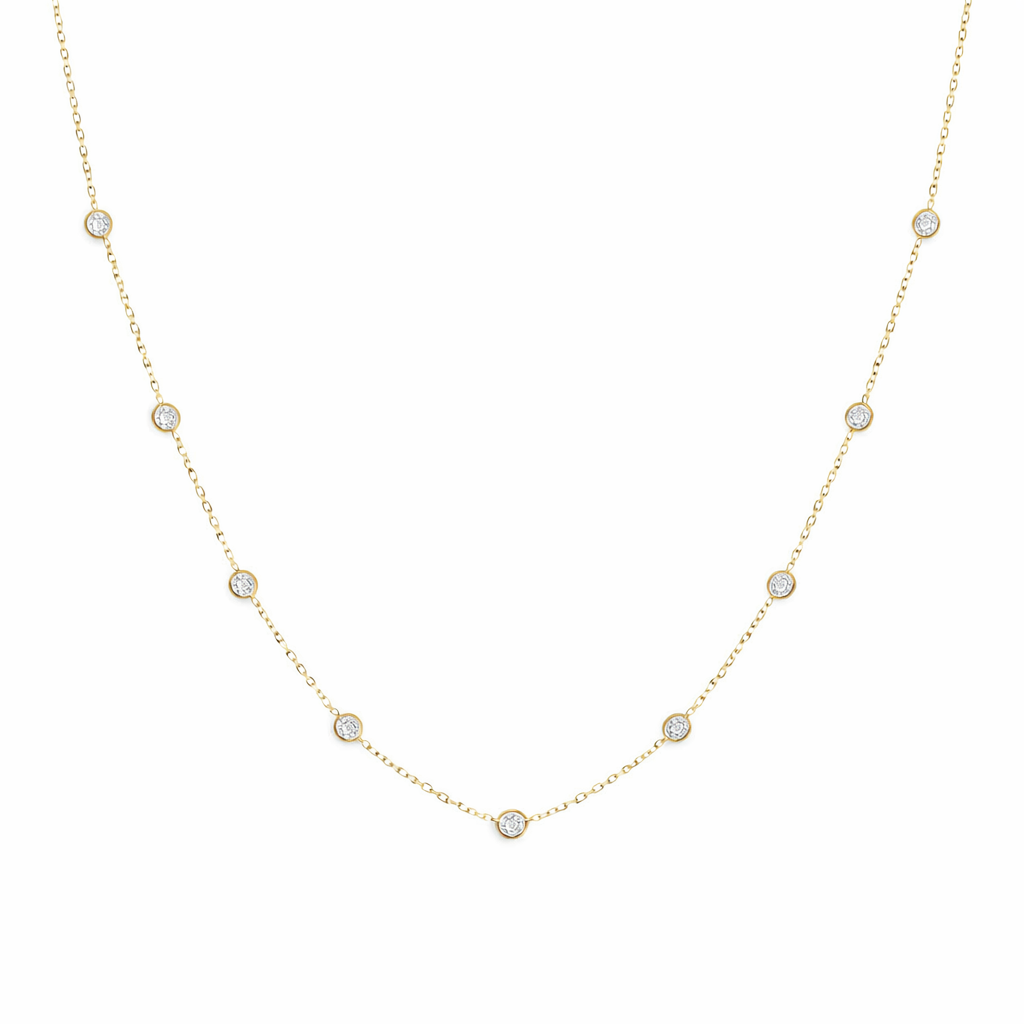 SBJ Collar de Cadena de Puntos Strand (18”)