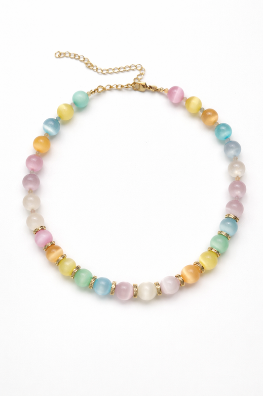 Collar de cuentas Unicornio de ojo de tigre