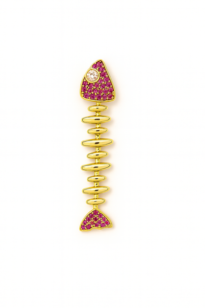 Charm de espina de pescado larga