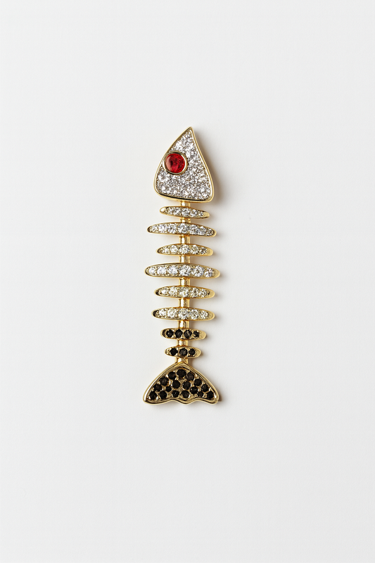Charm de espina de pescado pavé