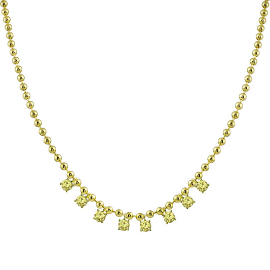 Collar de baño con flecos amarillos