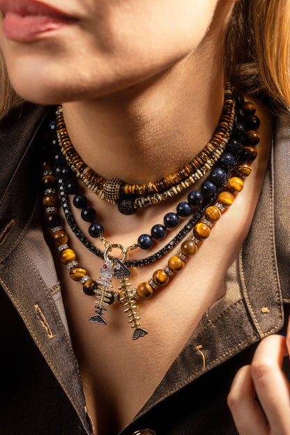 Collar de Bolas ojo de Tigre