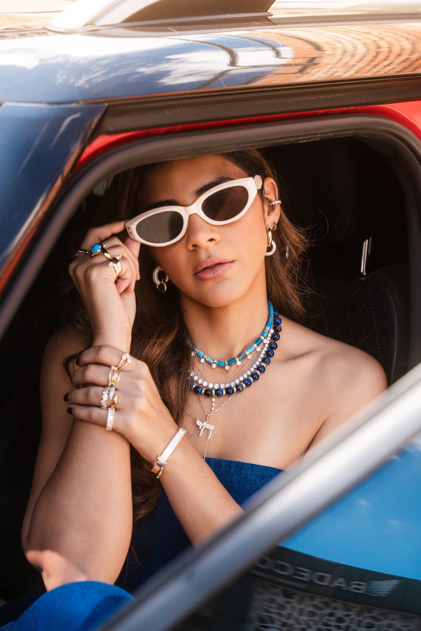 Aqua Jade Spike Necklace