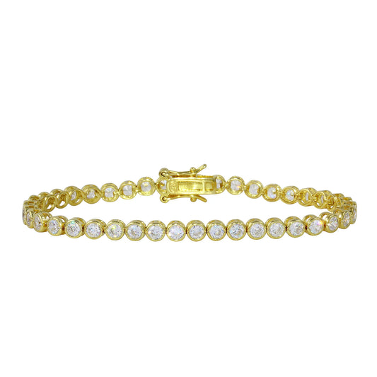 Round Bezel Tennis Bracelet