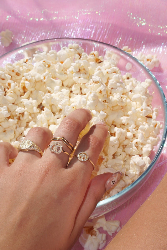 Anillo de oro macizo de 10 k - Happy