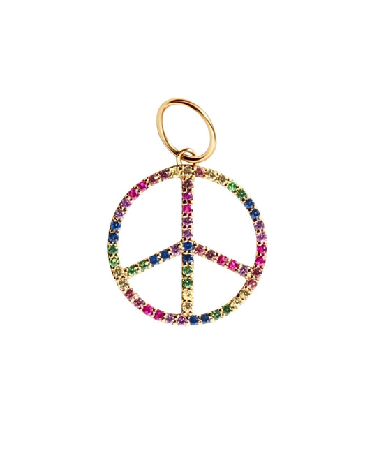 Multicolor Peace Sign Charm