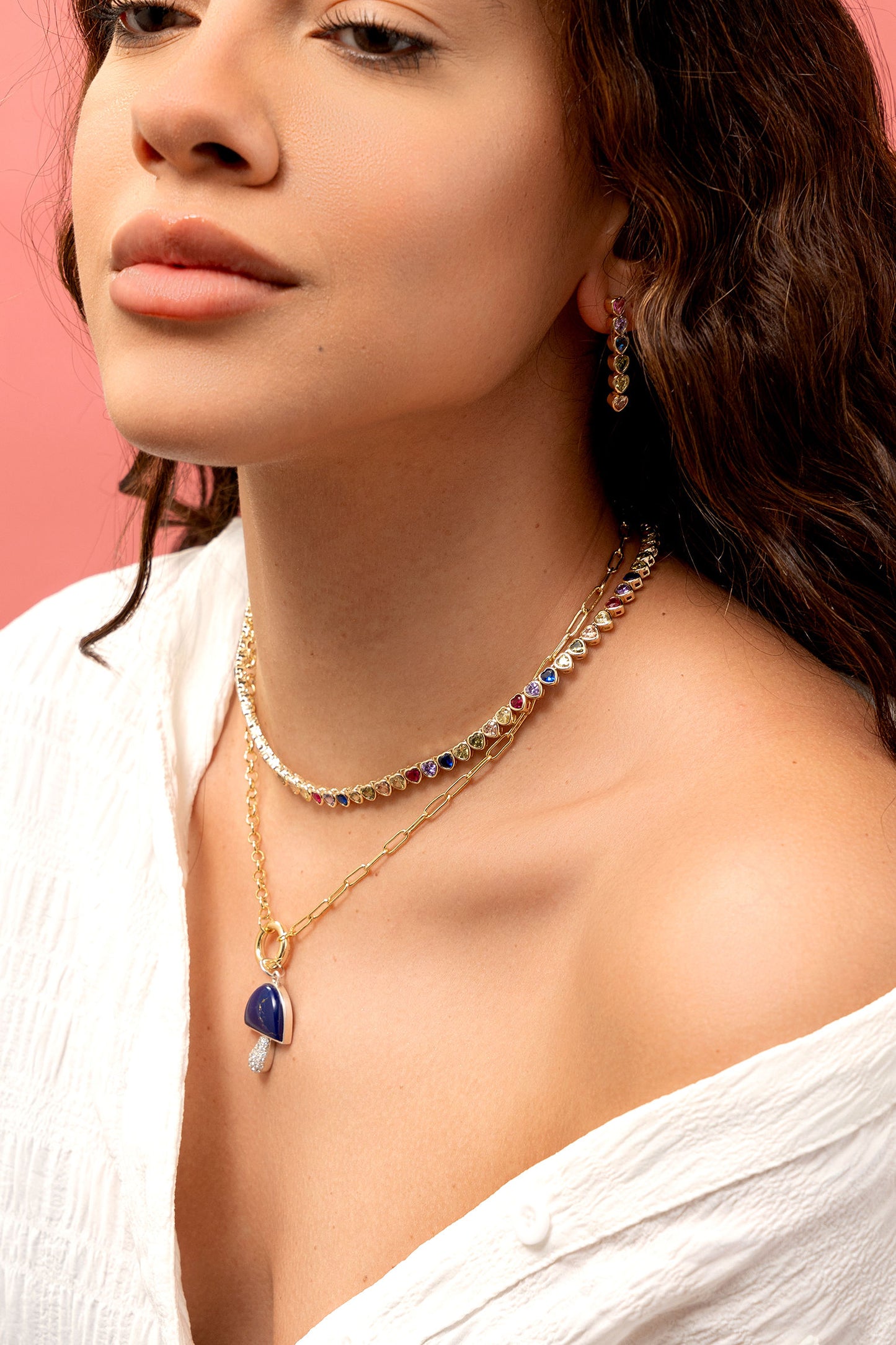 Pavé Push Clasp Chain