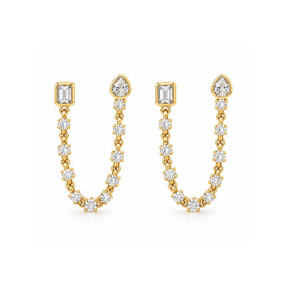 Double Date Stone Earrings