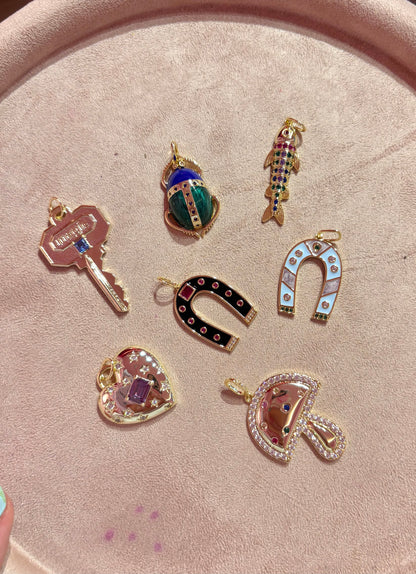 Enamel Horseshoe Lucky Charm