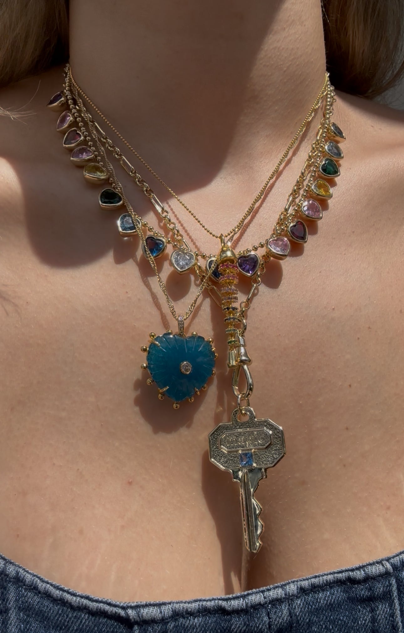 Dije de corazón con punta vintage