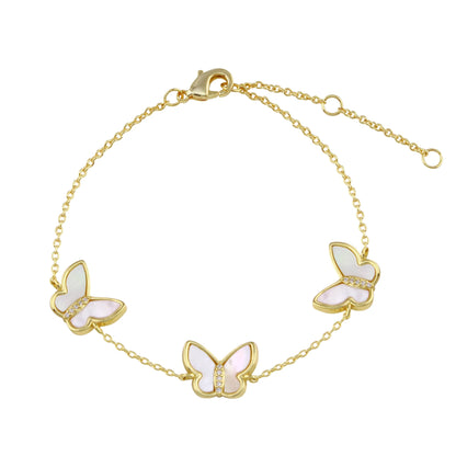 Natural Stone Butterfly Bracelet