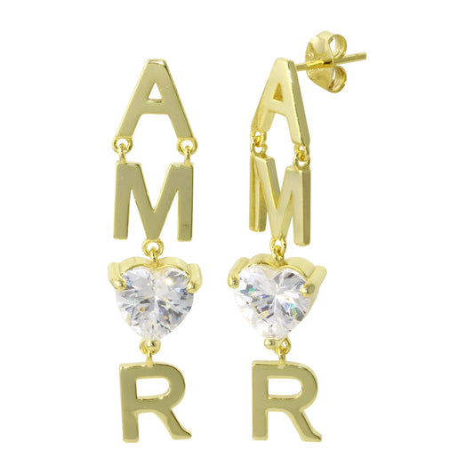 Aretes colgantes AMOR