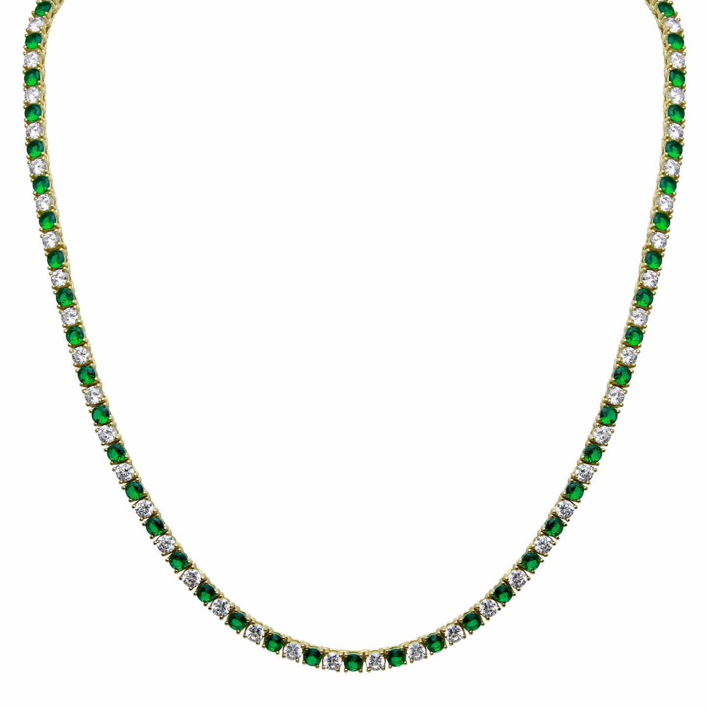 Gargantilla clásica de tenis de plata de 3 mm