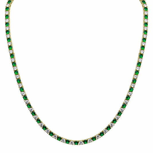 Gargantilla clásica de tenis de plata de 3 mm