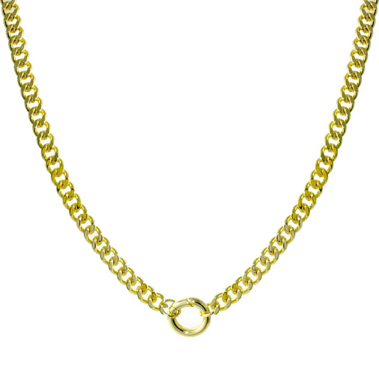 Push Clasp Cuban Chain Necklace