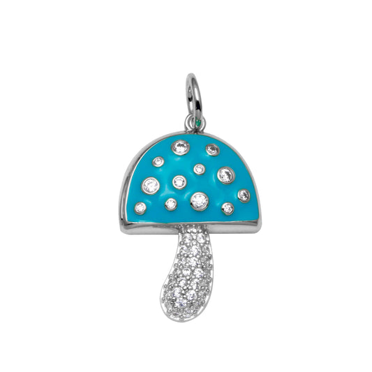 Dije de hongo con pavé de esmalte