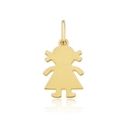 14k Gold Girl Charm